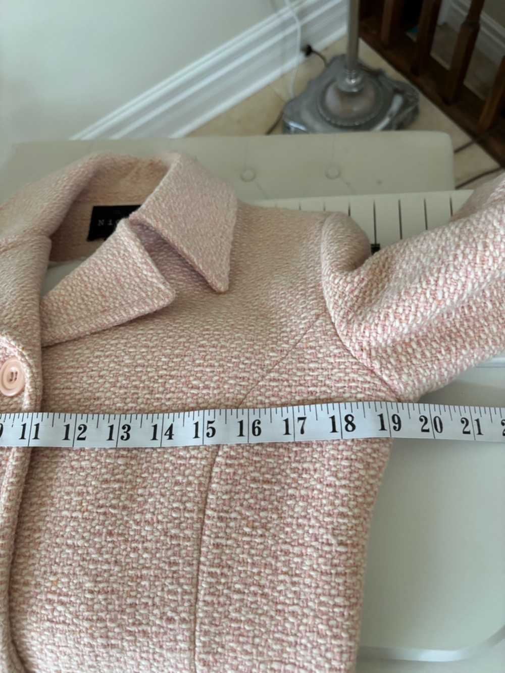 Nicole Blush Pink Long Single-Breasted Trench Coat - Picture 15 of 16